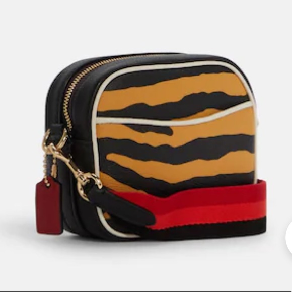 COACH mini Dempsey camera bag in tiger print - Picture 2 of 6